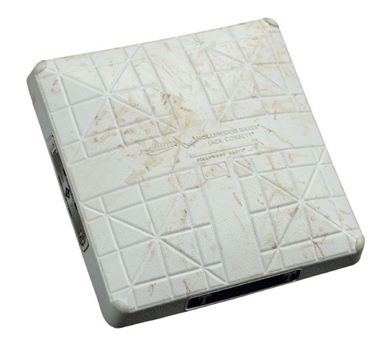 Game Used Base From New York Yankees at Texas Rangers From Jeters Last Season (MLB Authenticated)